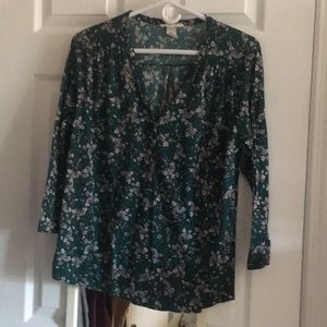 Flower three quarter blouse